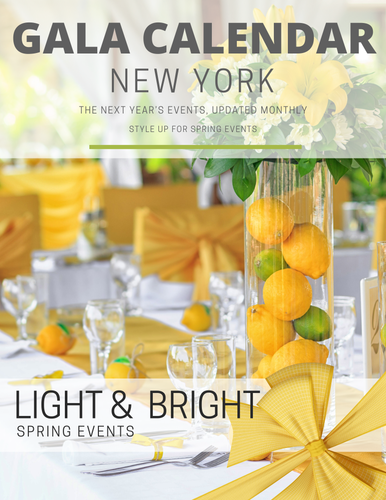 GALA CALENDAR NEW YORK Annual Subscription